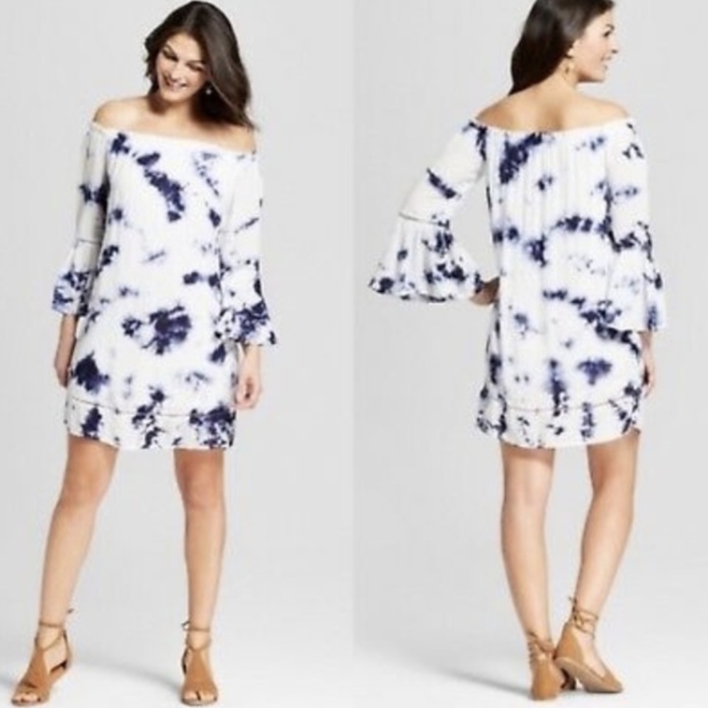 Tie Dye off the shoulder dress NEW WITH TAGS